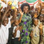 The First Lady provides students with sports kits!